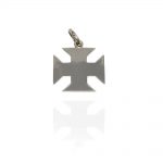 Cruz Cristo Lisa Prata 20mm