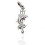 Berloque Peixe/Neptuno 26mm Prata